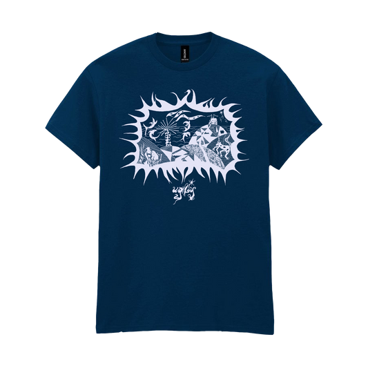 'April Chair' Bleach Print Navy Tee [Pre-order]